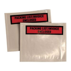 Case of 1000 Invoice Enclosed Packing List Envelopes 4.5" x 5.5"